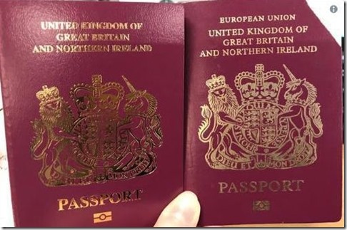 老款紅色英國護照